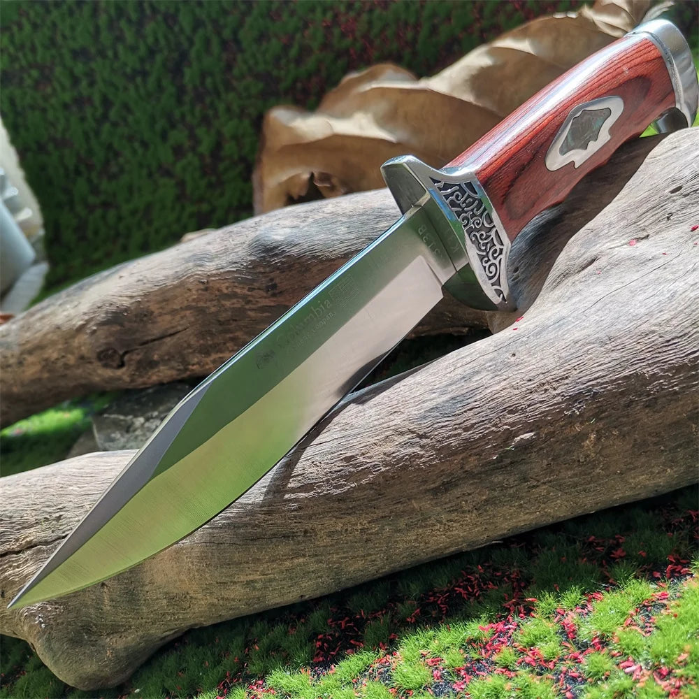 Doom Blade Fixed Wood Handle Camping Knife