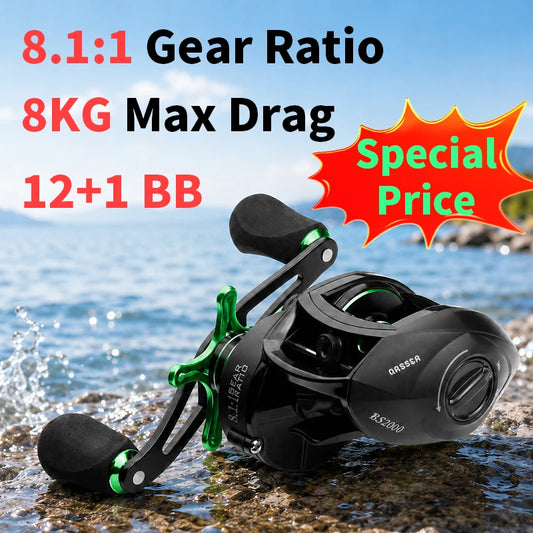 Linnhue Baitcaster Fishing Reel Eight Point One Ratio