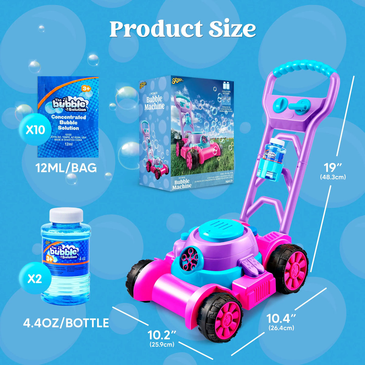 Joyfy Bubble Lawn Mower Machine For Kids