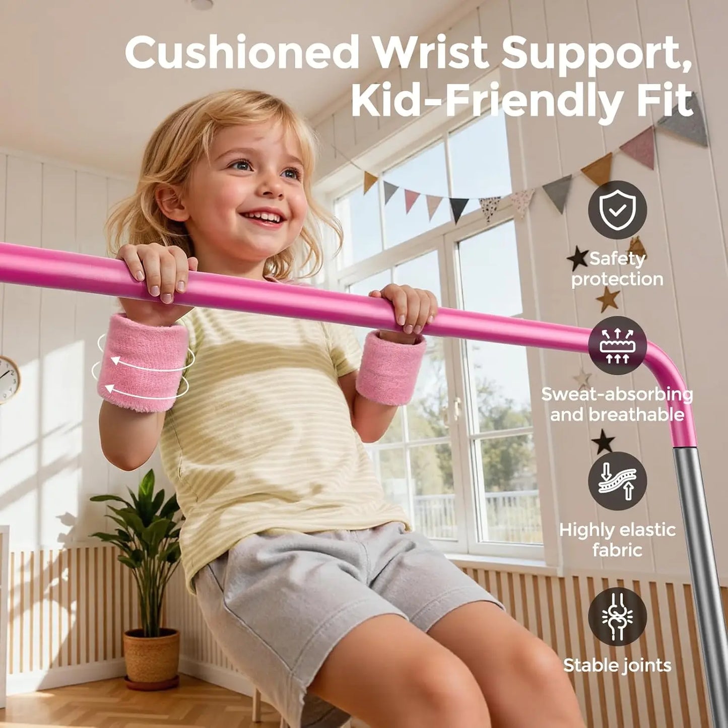 YTYIN Kids Gymnastics Bar Adjustable Folding Home Training