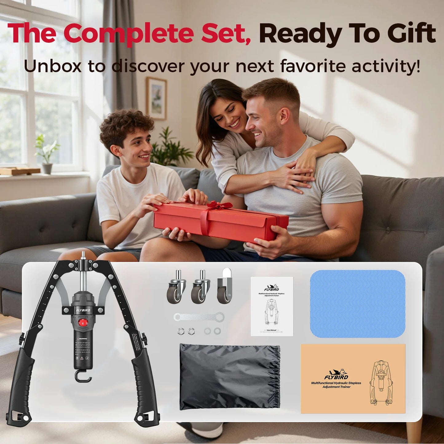 FED Fitness 3 In 1 Arm Trainer With Ab Wheel