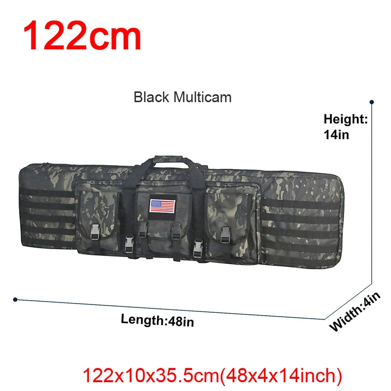 LQARMY Tactical Double Rifle Case With MOLLE Bag