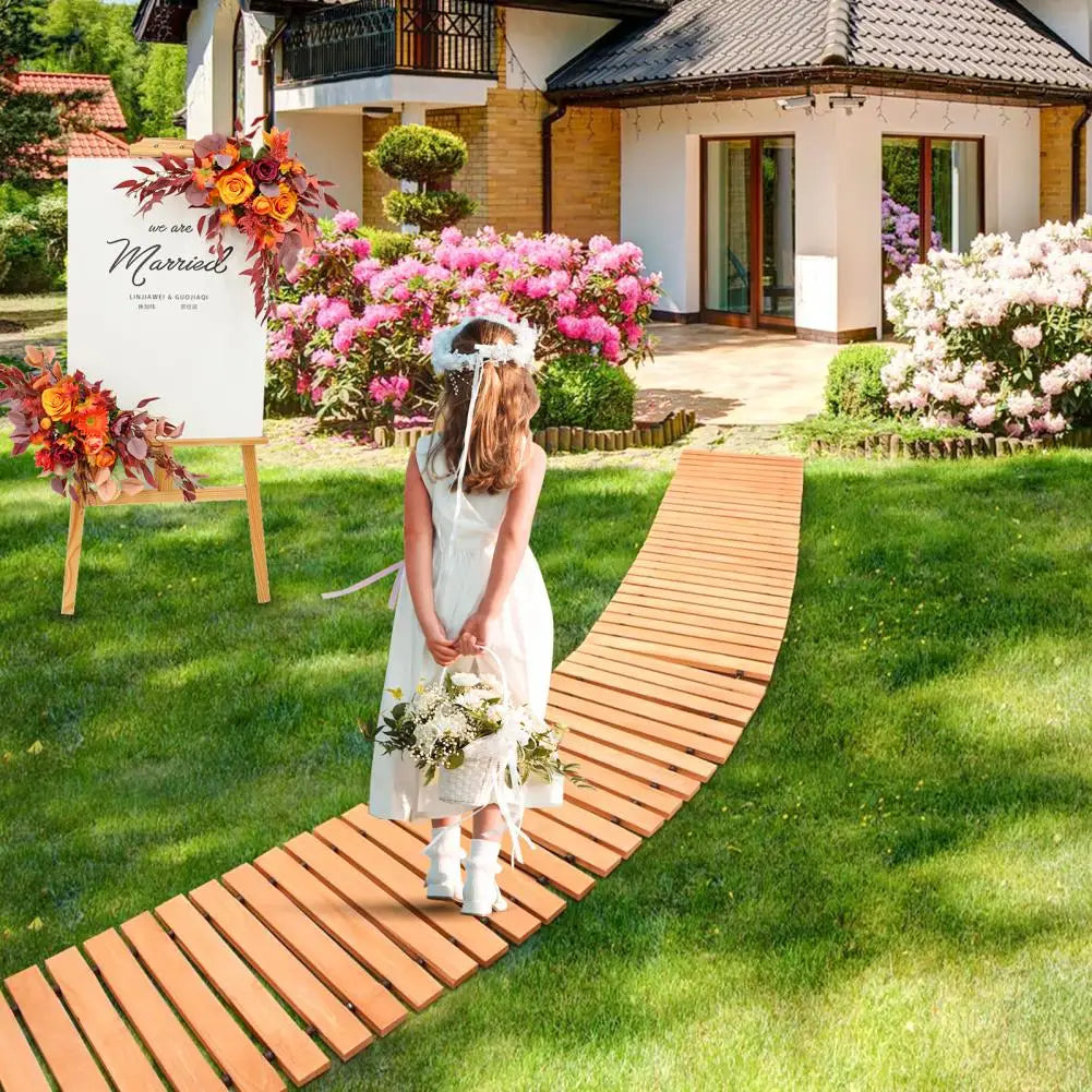 Wooden Garden Pathway Roll For Outdoor Walkway