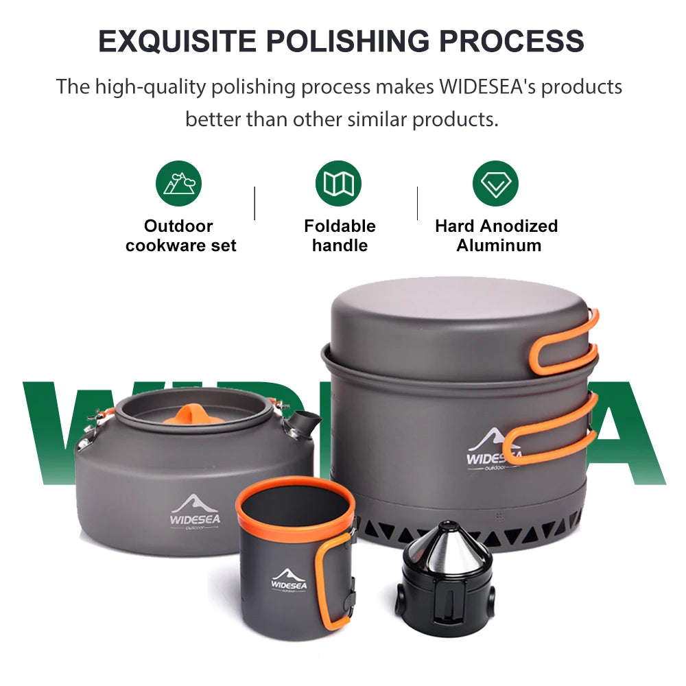 Widesea Camping Cookware Set Outdoor Tableware Kit