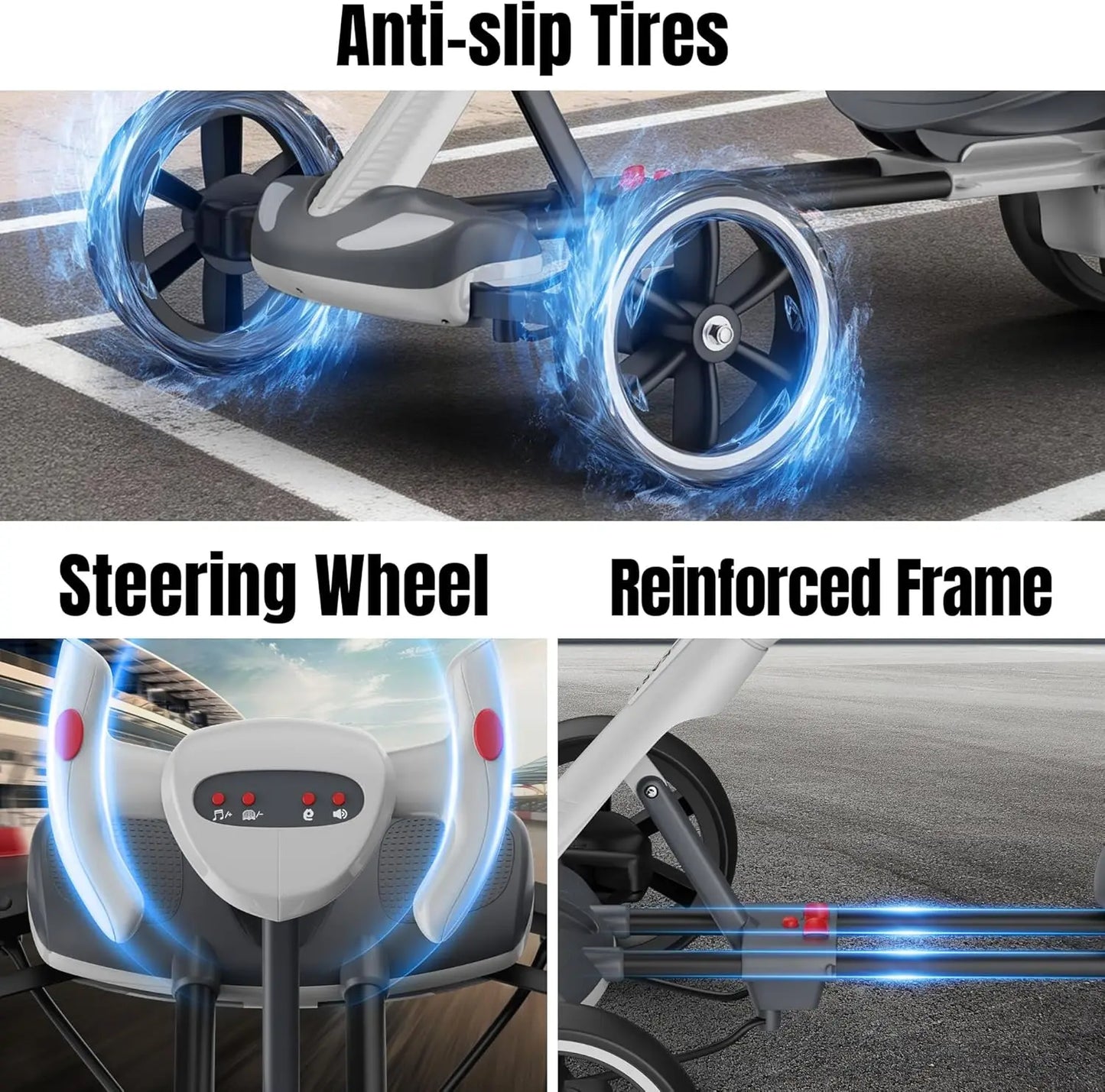 Electric Go Kart With Bluetooth Four Wheels Foldable