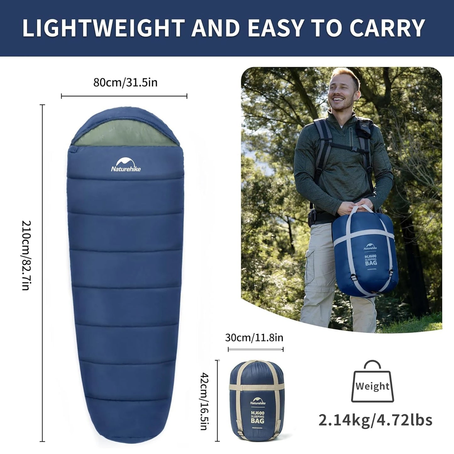 Naturehike Mummy Sleeping Bag Ultra Winter Warm for Adults