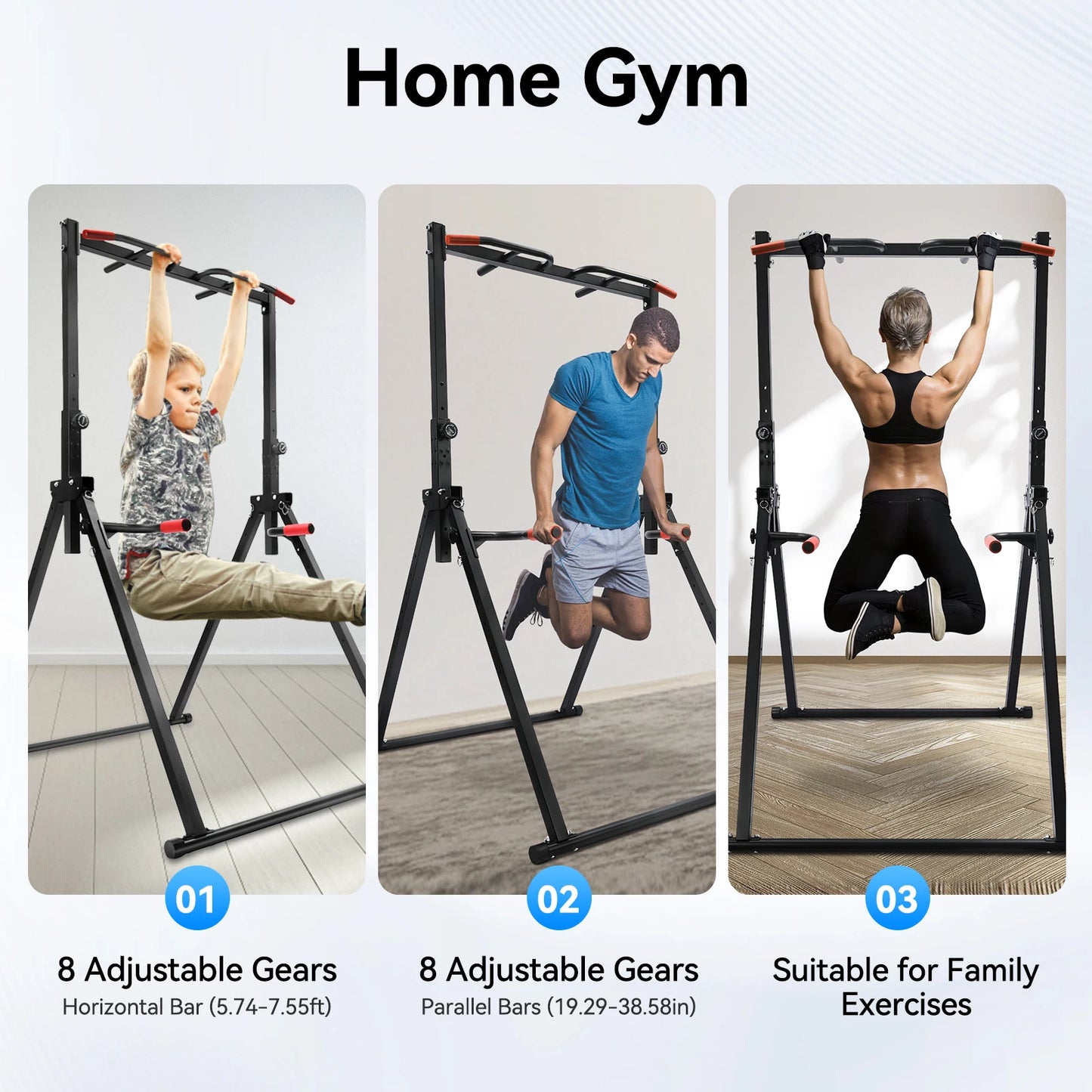 Adjustable Pull Up Bar For Home Gym 200kg Capacity