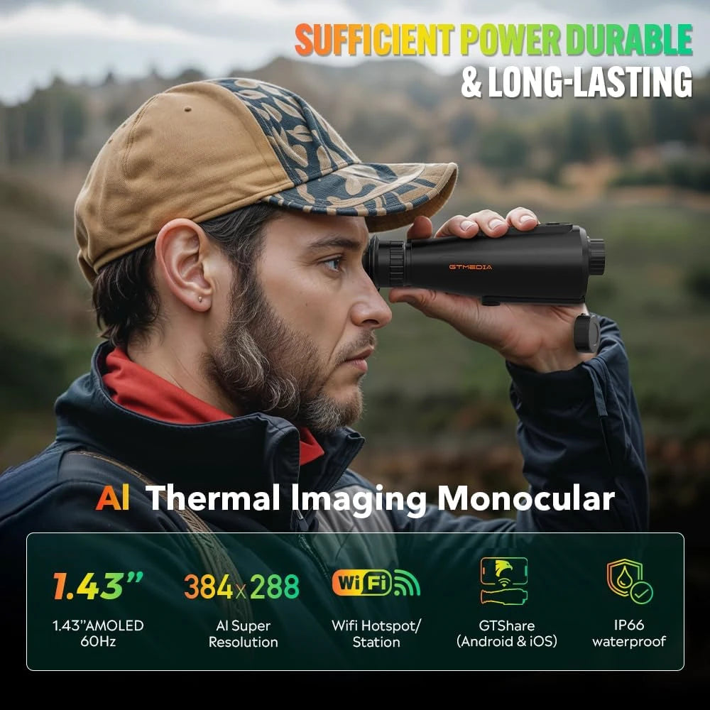 GTMEDIA Hawkeye Ai15 Thermal Monocular Night Vision Goggles