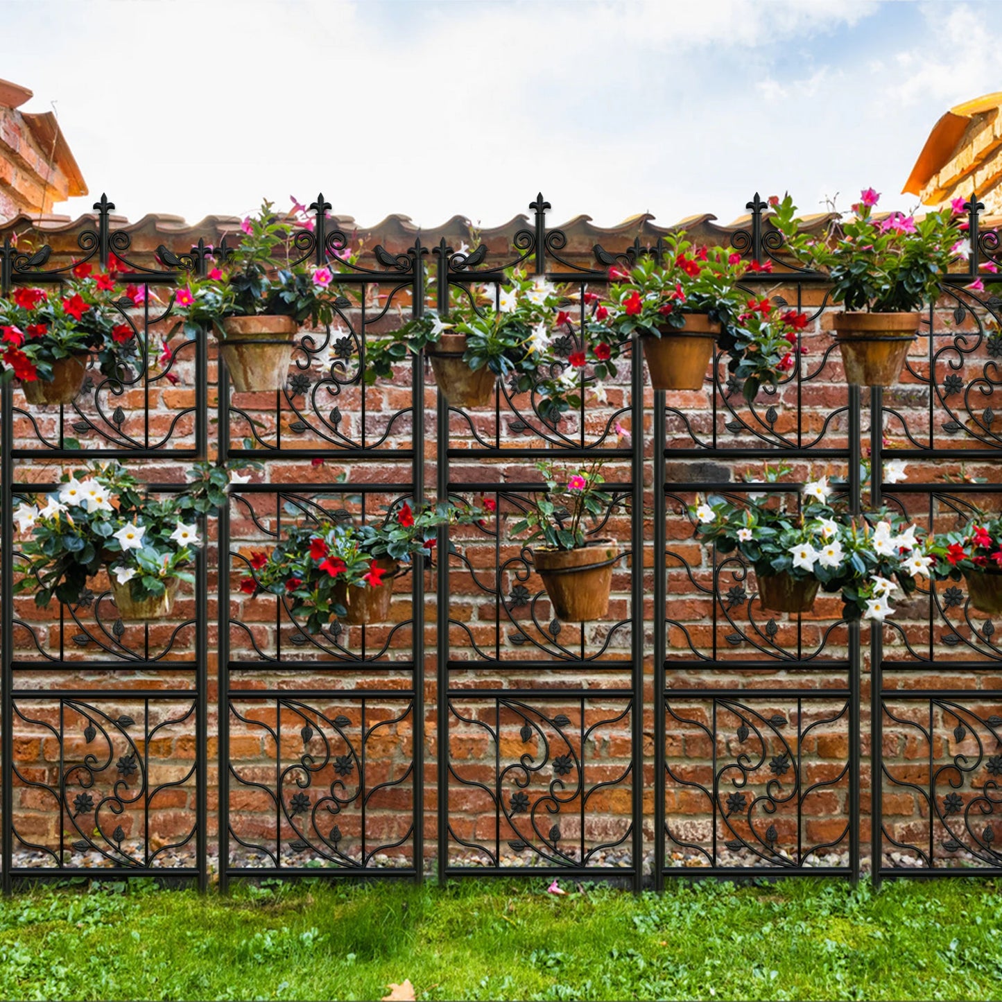 Metal Garden Trellis Lattice Panel For Climbing Flowers