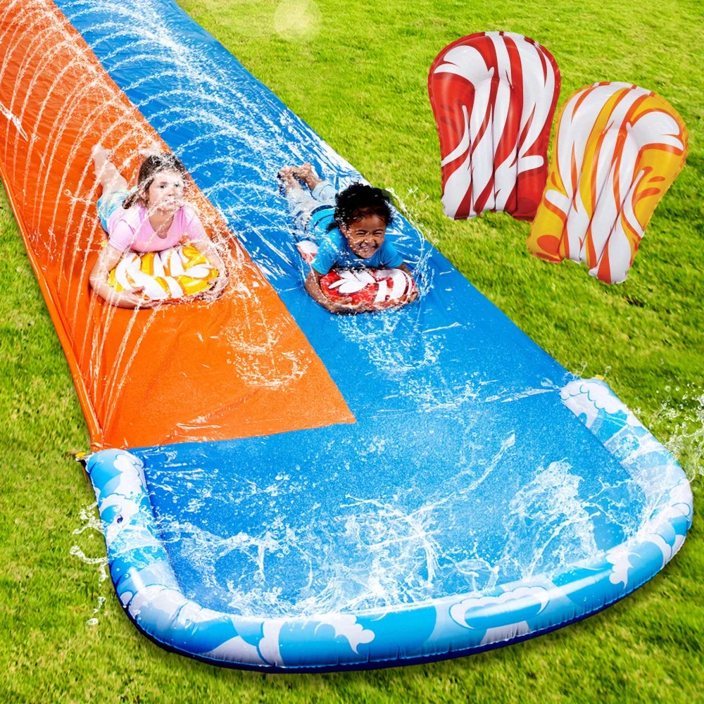 Joyfy Dual Racing Lanes Inflatable Water Slide
