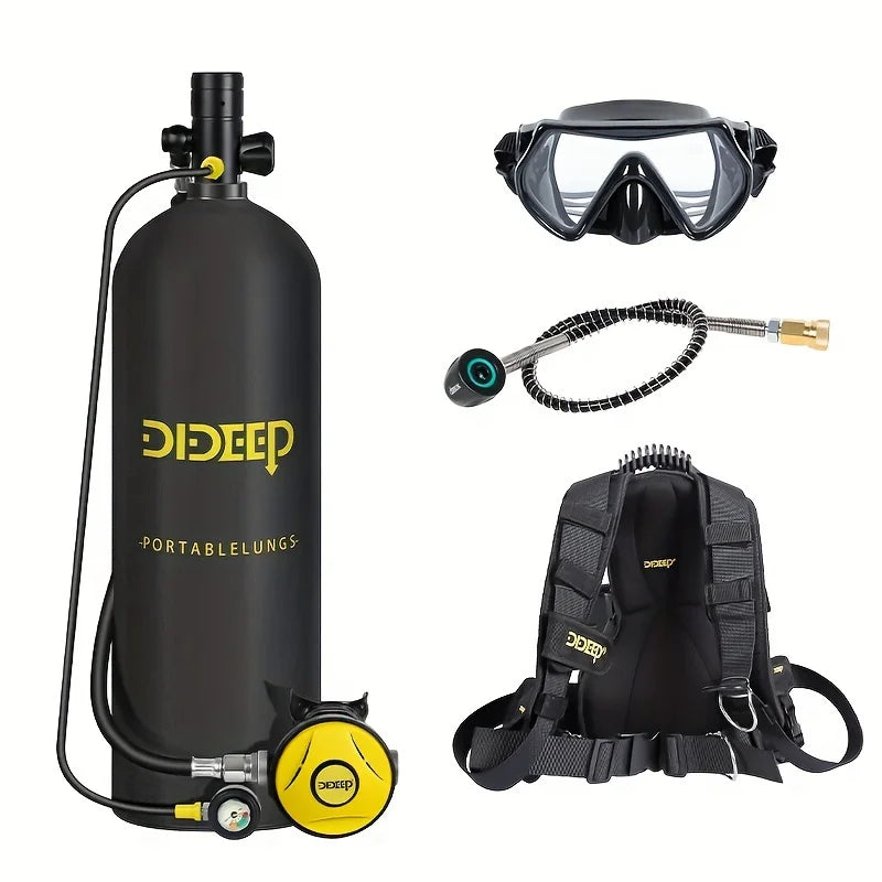 DIDEEP Mini Scuba Tank Set For 40 To 60 Minutes