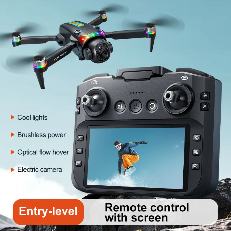 ZNYLRYON Foldable Brushless Drone With Screen Remote